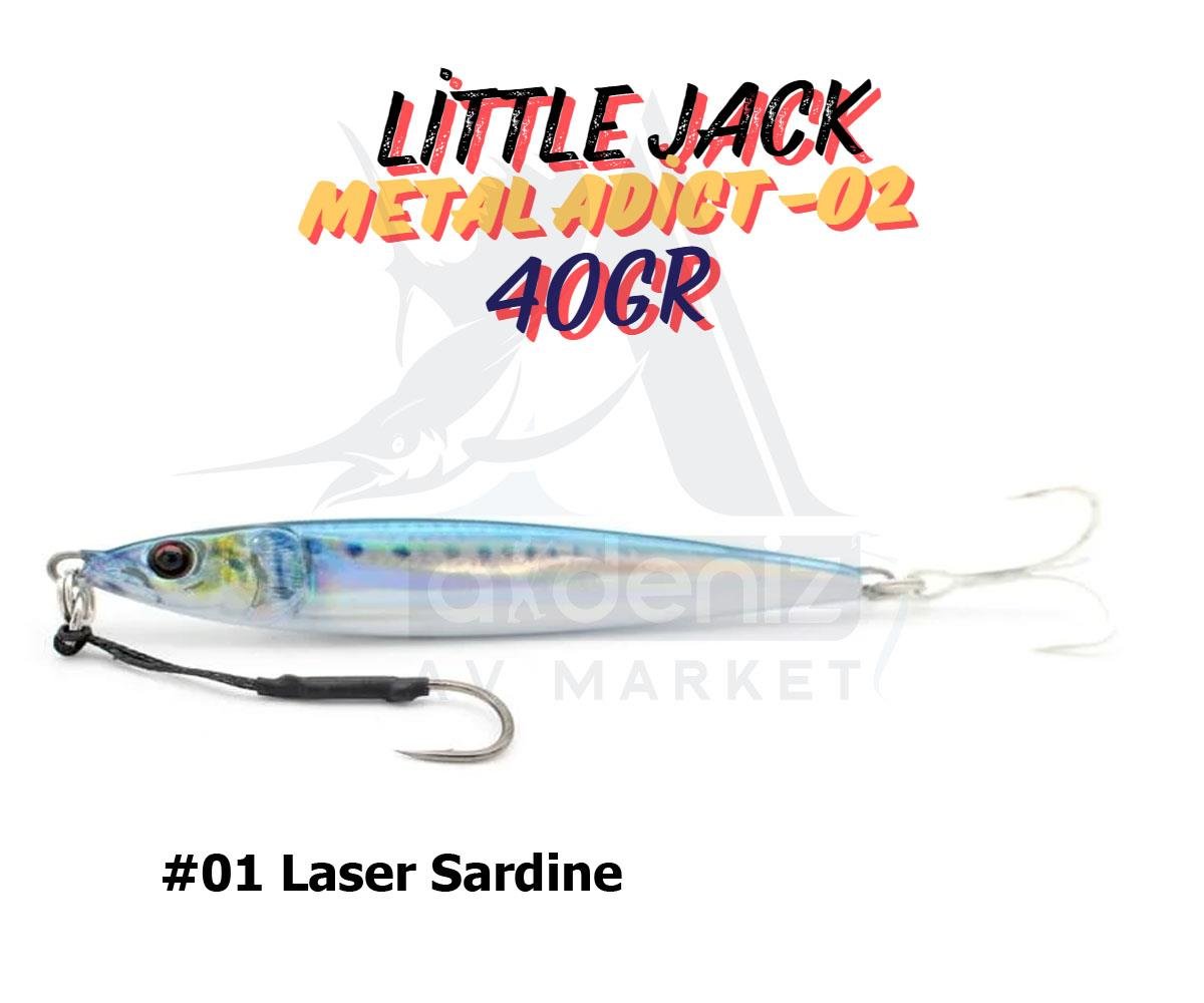 Little Jack Metal Adict-02 40 gr Jig Yem #01 Laser SardineLİTTLE JACK