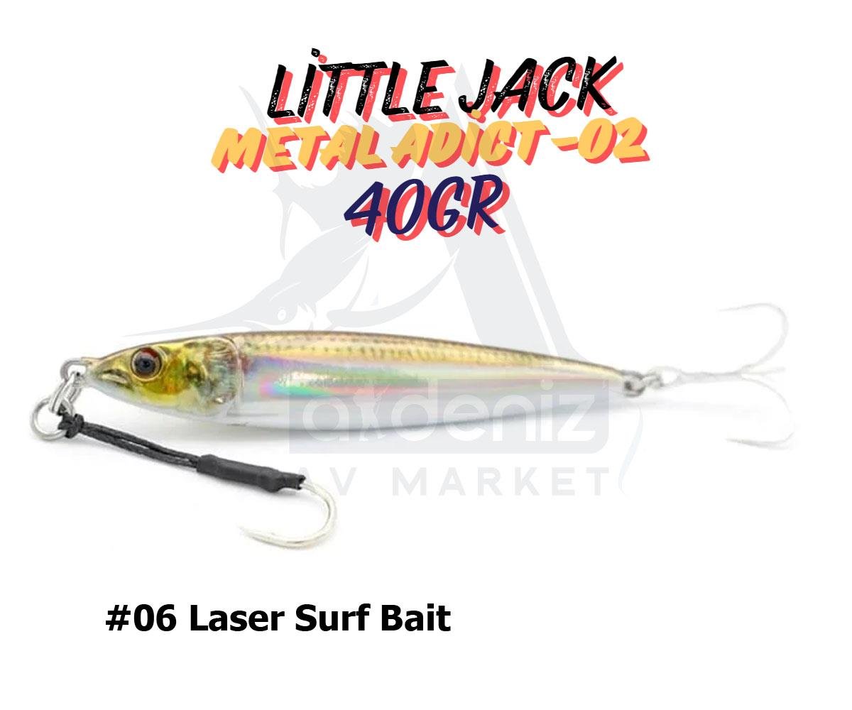 Little Jack Metal Adict-02 40 gr Jig Yem #06 Laser Surf BaitLİTTLE JACK