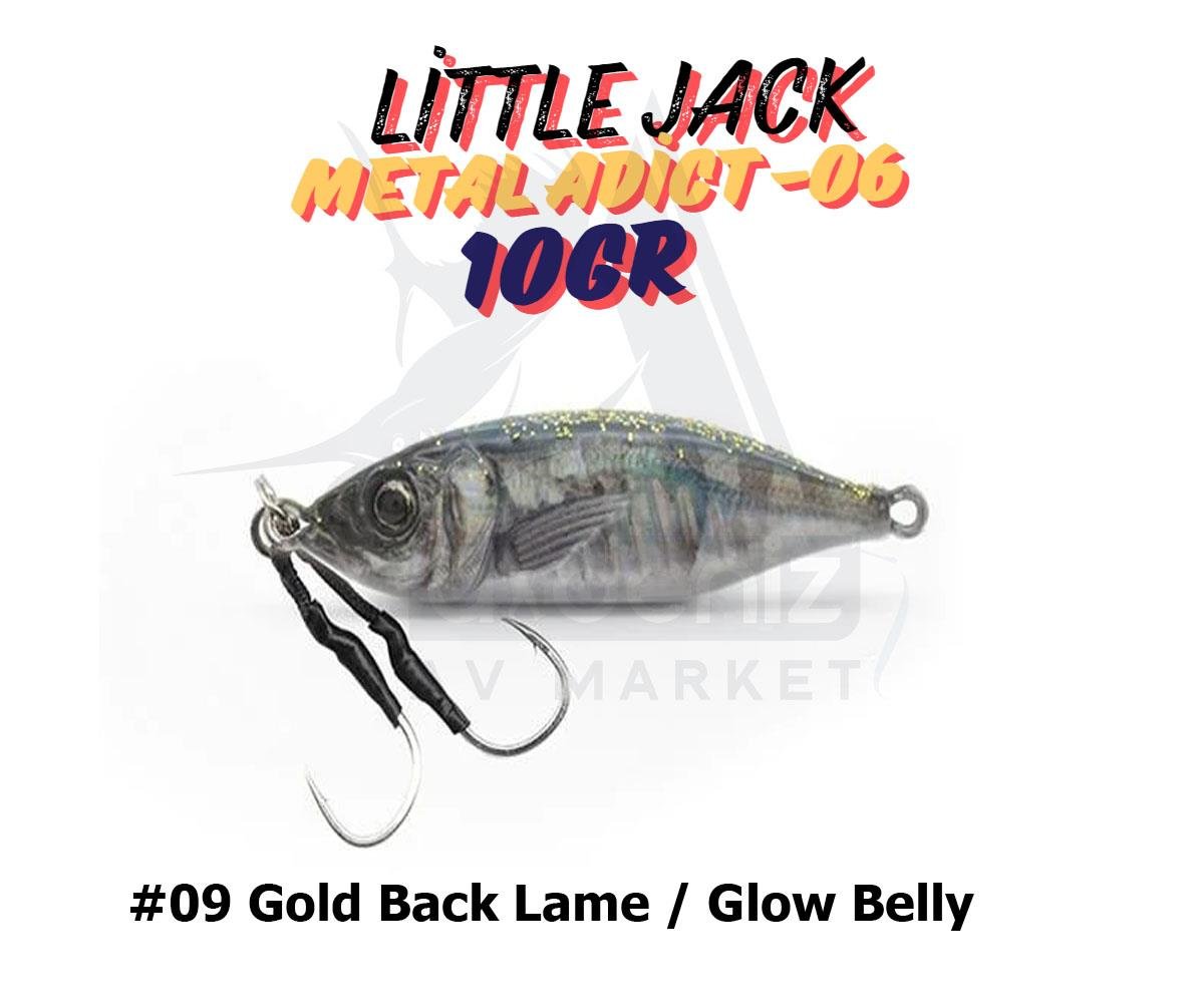 Little Jack Metal Adict-06 10 gr Jig Yem #09 Gold Back Lame / Glow BellyLİTTLE JACK