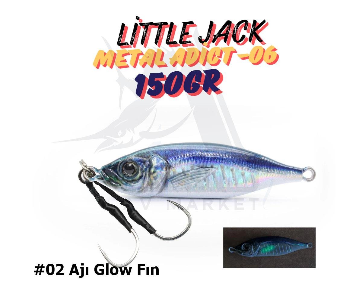 Little Jack Metal Adict-06 150 gr Jig Yem #02 Ajı Glow FınLİTTLE JACK