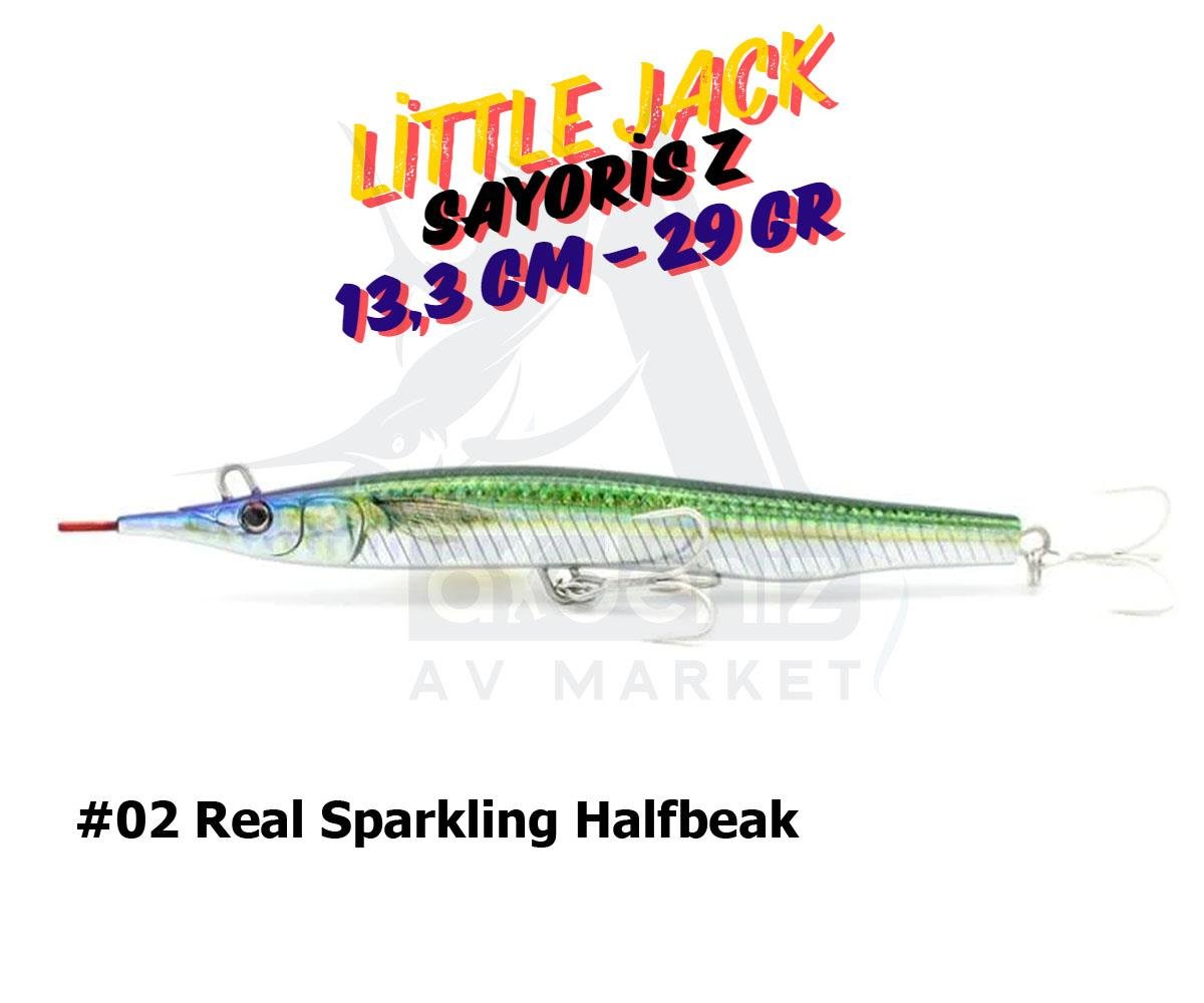 Little Jack Sayoris Z Maket Suni Yem 133 mm 29 gr #02 Real Sparkling HalfbeakLİTTLE JACK