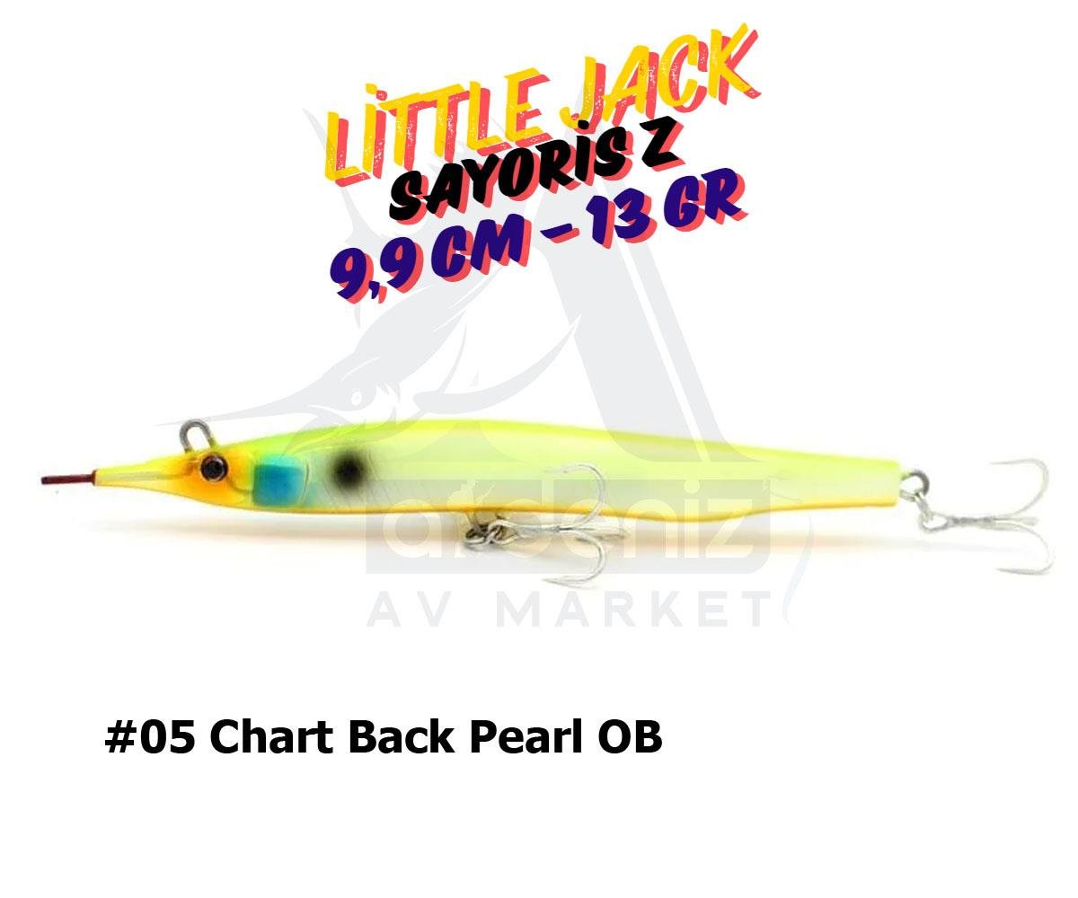 Little Jack Sayoris Z Maket Suni Yem 99 mm 13 gr #05 Chart Back Pearl OBLİTTLE JACK