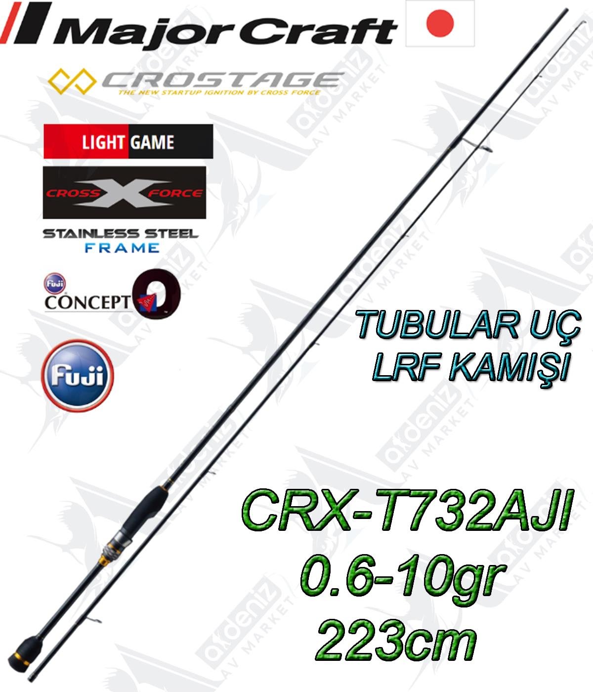 Major Craft New Crostage CRX-T732AJI Tubular 223cm 0.6-10 gr LRF Aji KamışıMAJOR CRAFT