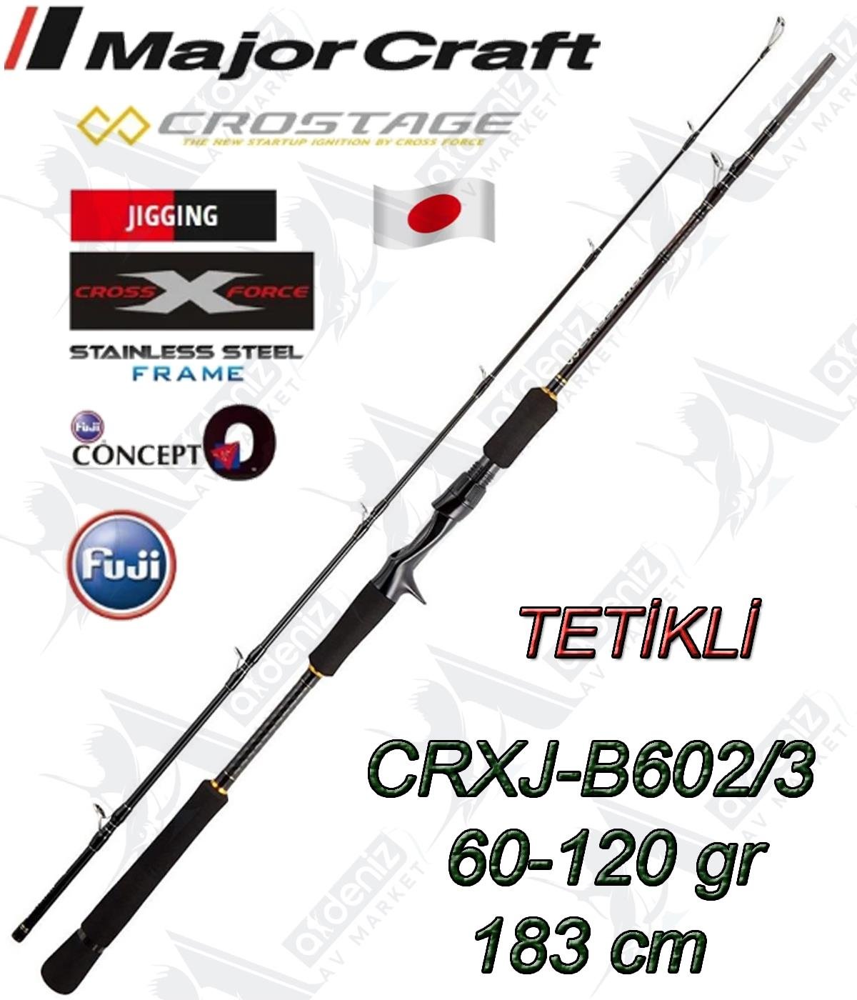 Major Craft New Crostage CRXJ-B602/3 Jigging Kamış 60-120gr 183cm (Tetikli-2 Parça)MAJOR CRAFT