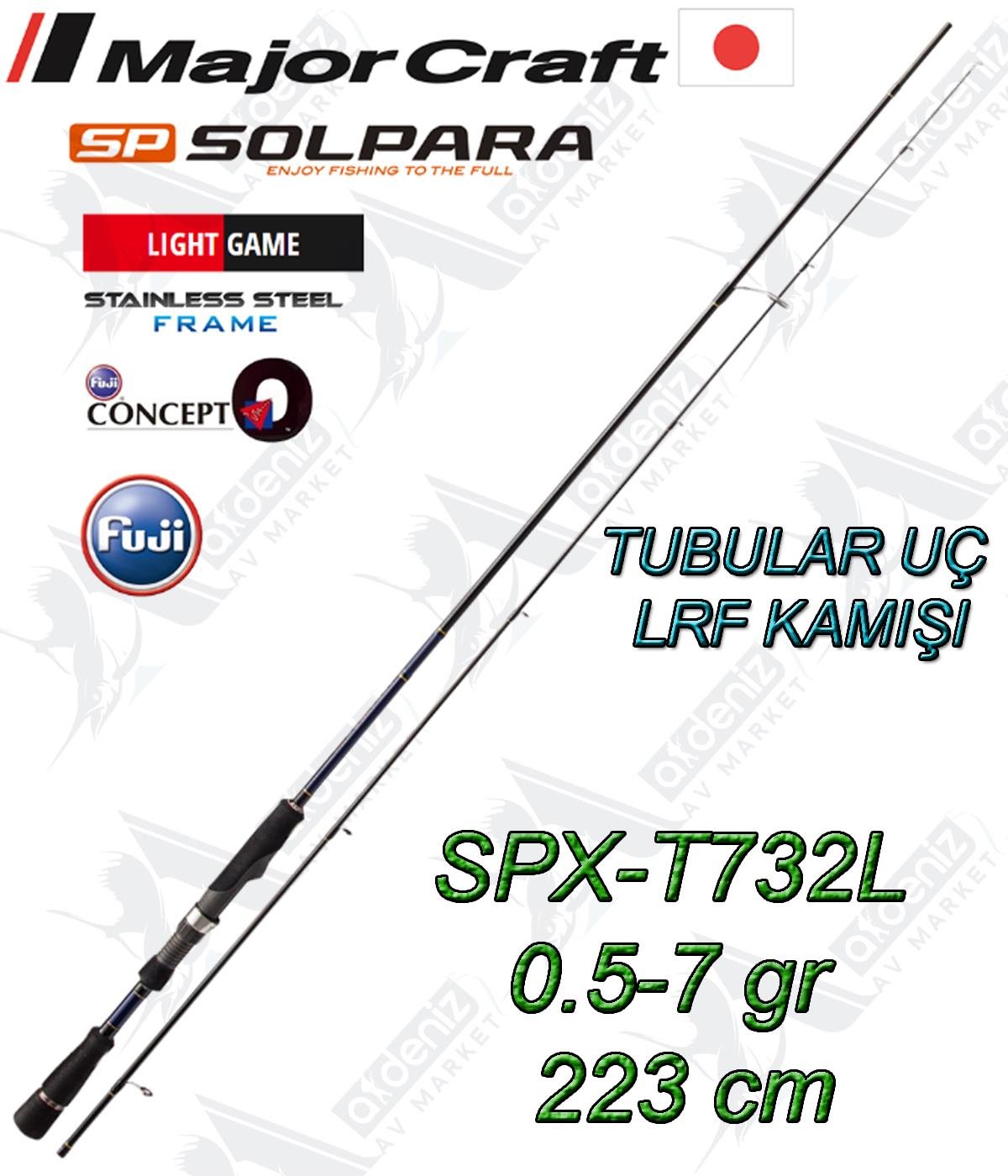 Major Craft New Solpara SPX-T732L 0.5-7 gr 223 Cm (LRF Kamış Tubular Uç )MAJOR CRAFT