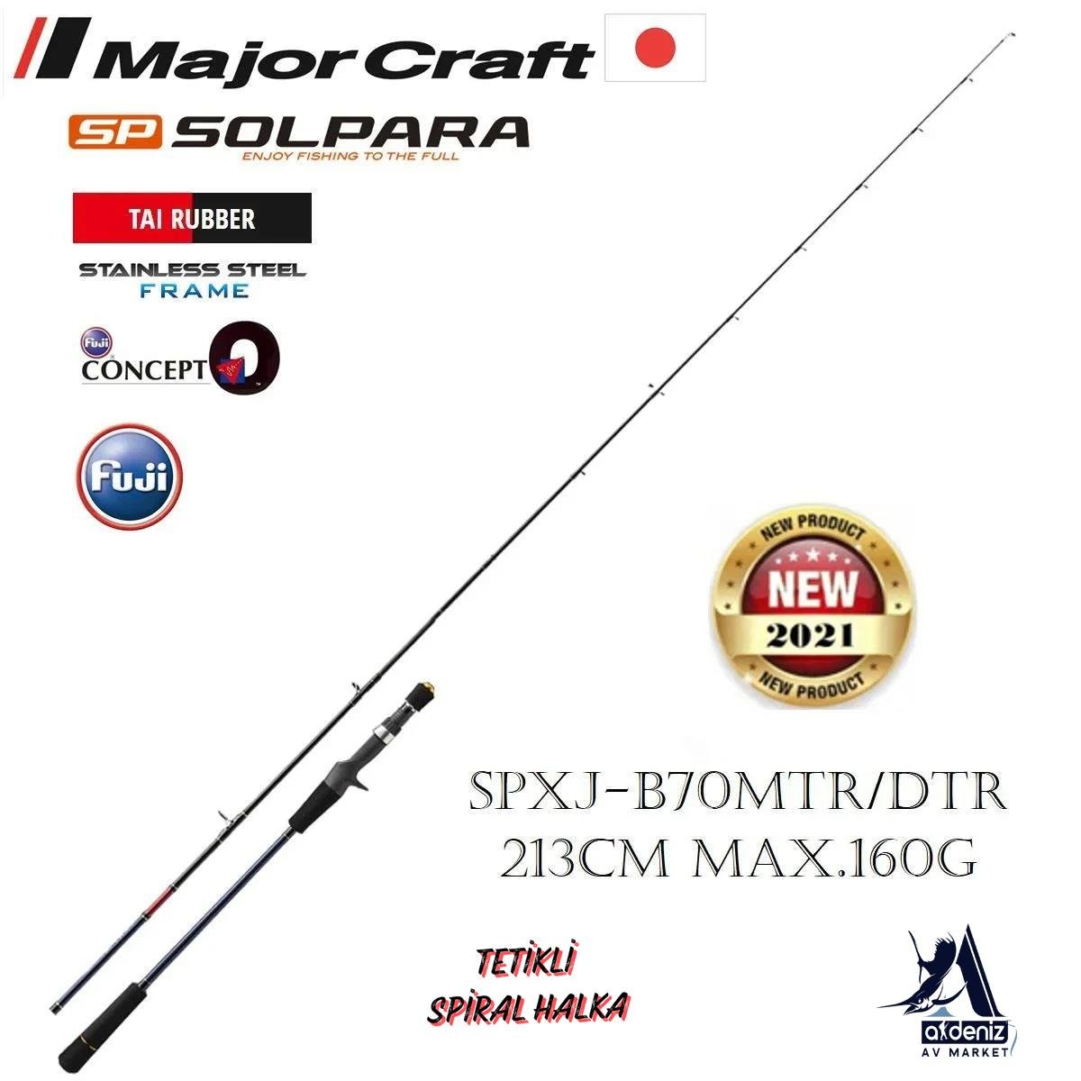 Major Craft Solpara New SPXJ-B70MTR/DTR 2.13 mt Max 160 gr 2P Tai Rubber Kamış (Tetikli)MAJOR CRAFT