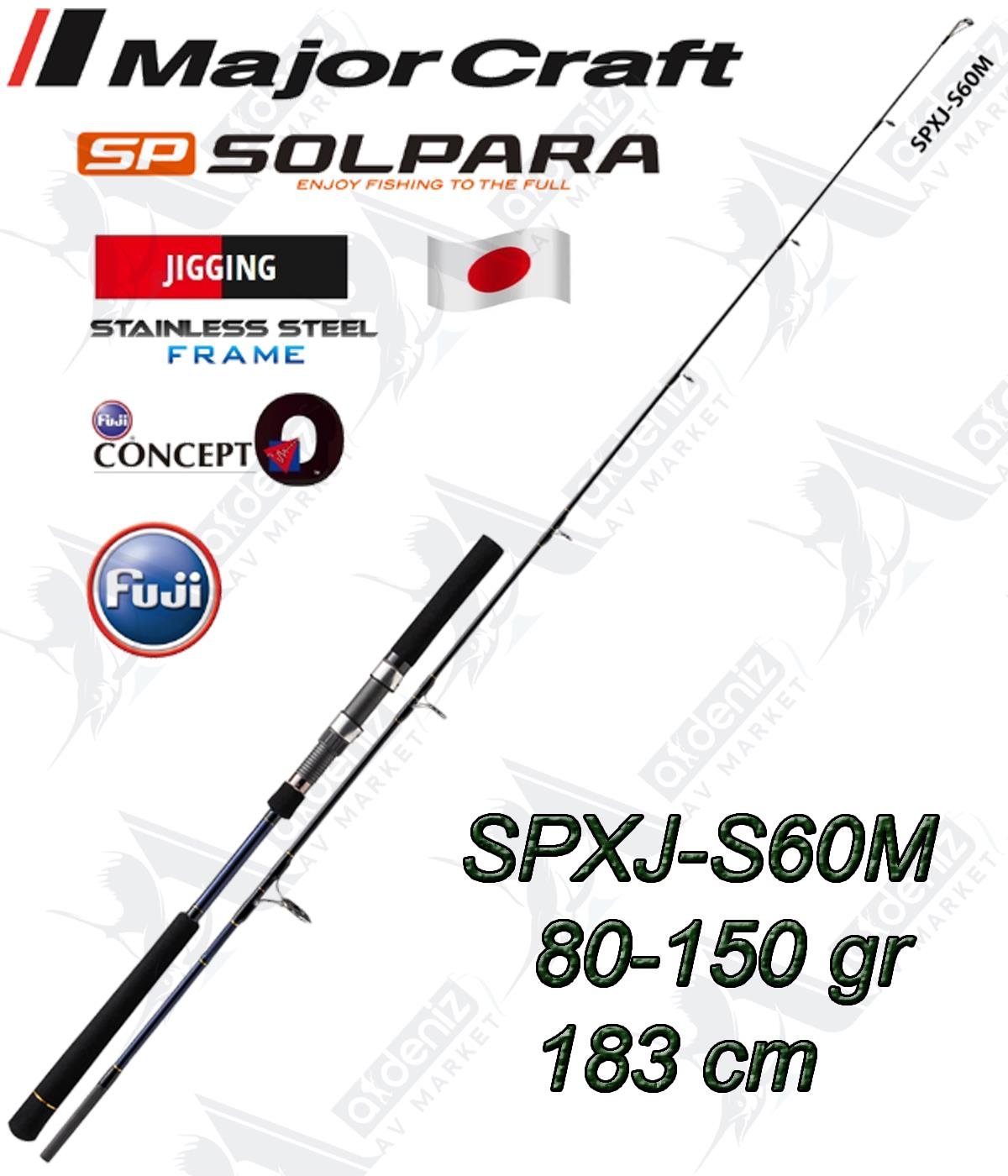 Major Craft Solpara New SPXJ-S60M Jigging Kamış 80-150gr 183cm (Spining-Saptan 2 Parça)MAJOR CRAFT