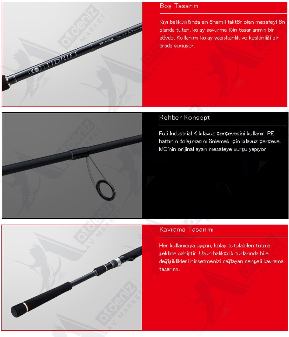 Major Craft Tidrift 1G TD1-902ML Seabass 2 Parça Spin Kamışı 7-35gr 275cmMAJOR CRAFT
