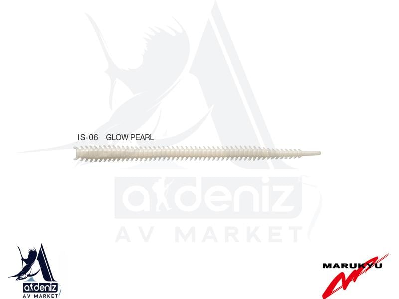 MARUKYU İsome L (Large) Lrf Silikon Kurt Yem 11cm 15pcs #IS-06 Glow Pearl