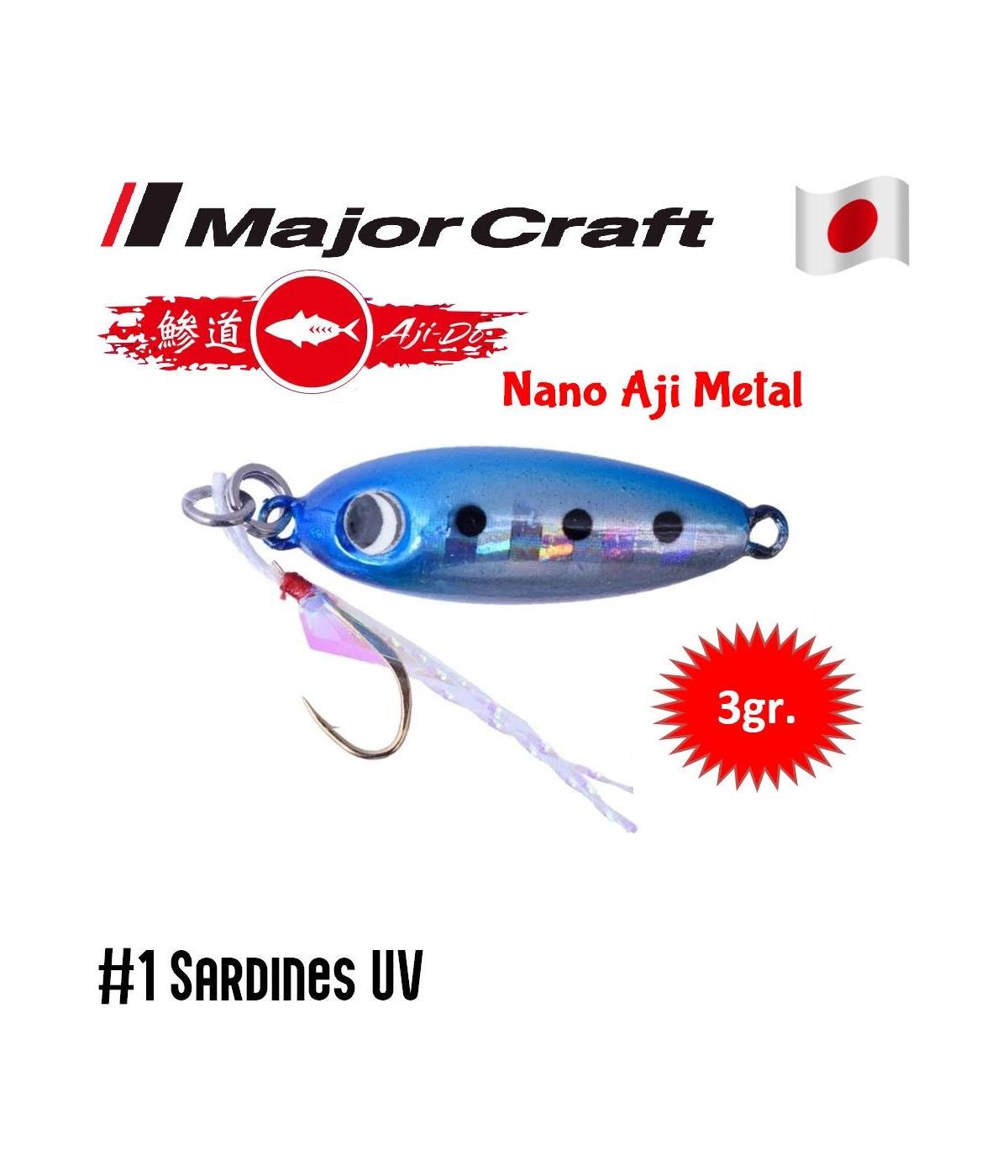 MC Major Craft AD-AJİMETAL Nano Jig Sahte Yem 3 gr #001 İWASHİMAJOR CRAFT