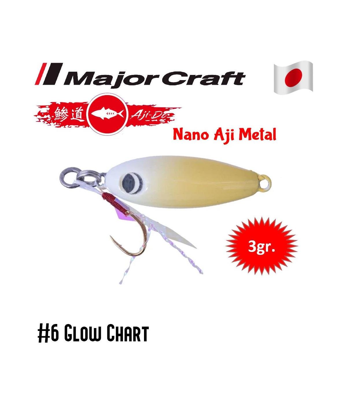 MC Major Craft AD-AJİMETAL Nano Jig Sahte Yem 3 gr #006 GLOW CHARTMAJOR CRAFT