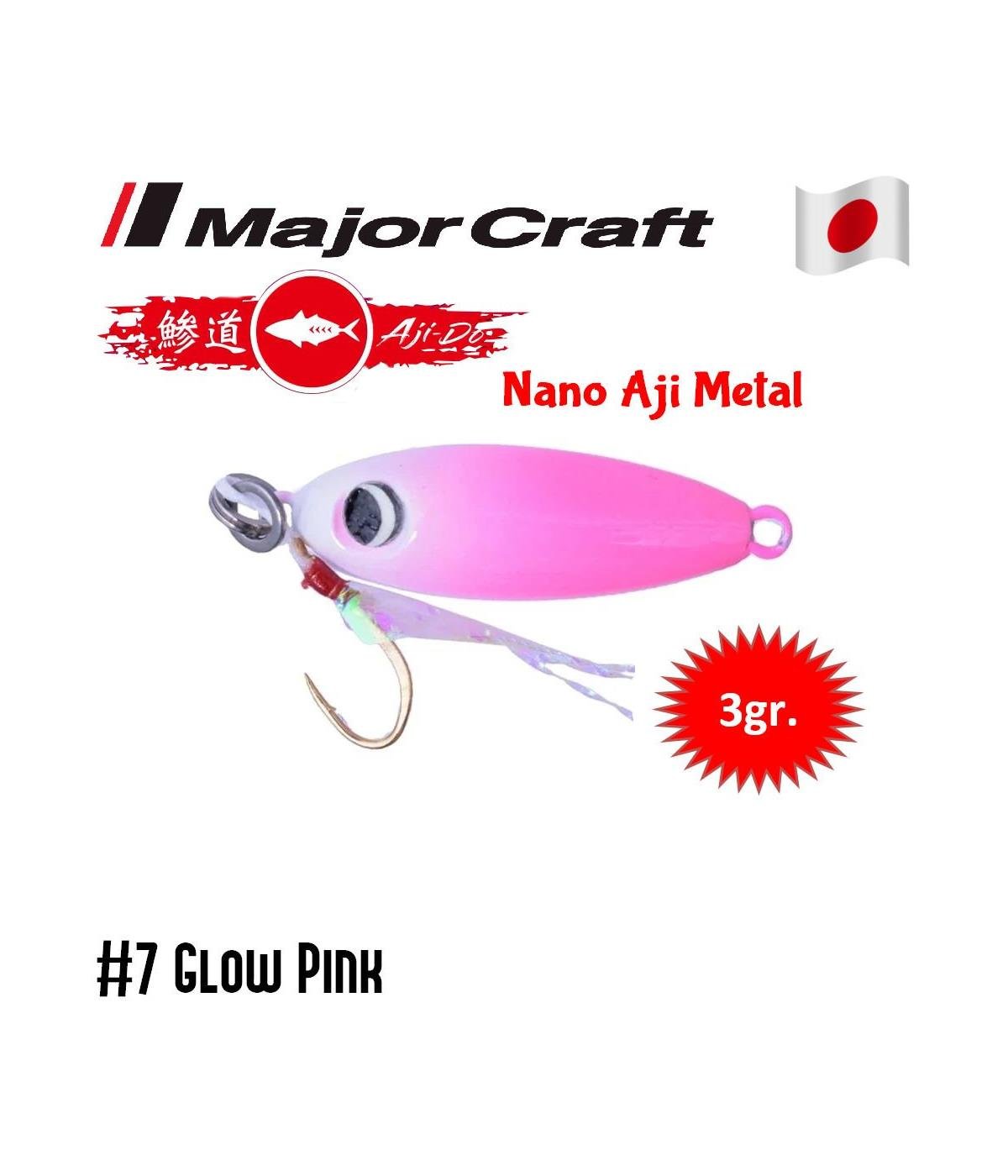 MC Major Craft AD-AJİMETAL Nano Jig Sahte Yem 3 gr #007 GLOW PİNKMAJOR CRAFT