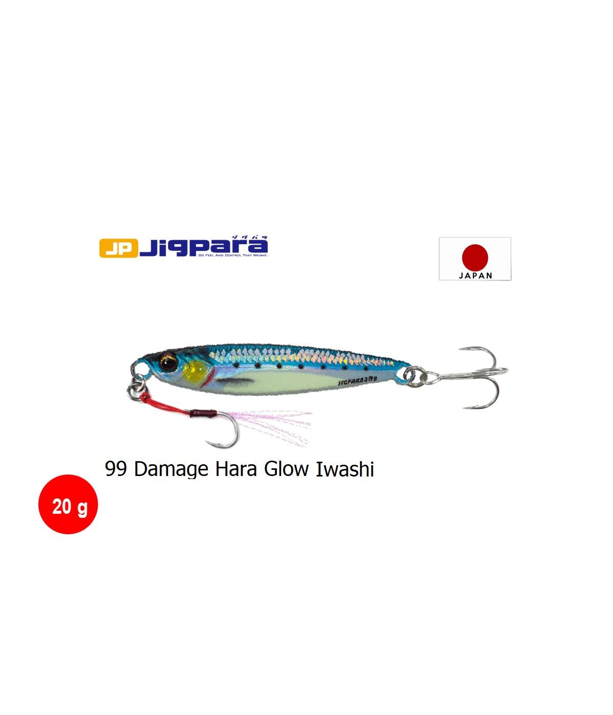 MC Major Craft Jigpara Short JPS-20L Metal Jig Yem 20 gr #DMG Hara Glow İwashi 99MAJOR CRAFT