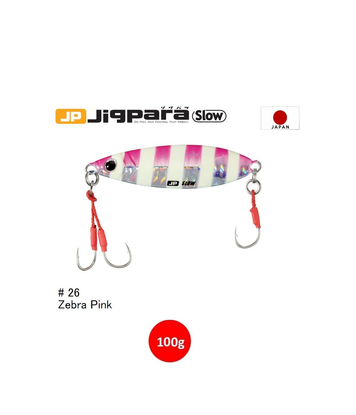 MC Major Craft Jigpara Slow JPSlow-100 Metal Jig Yem 100 gr #Zebra Pink 26MAJOR CRAFT