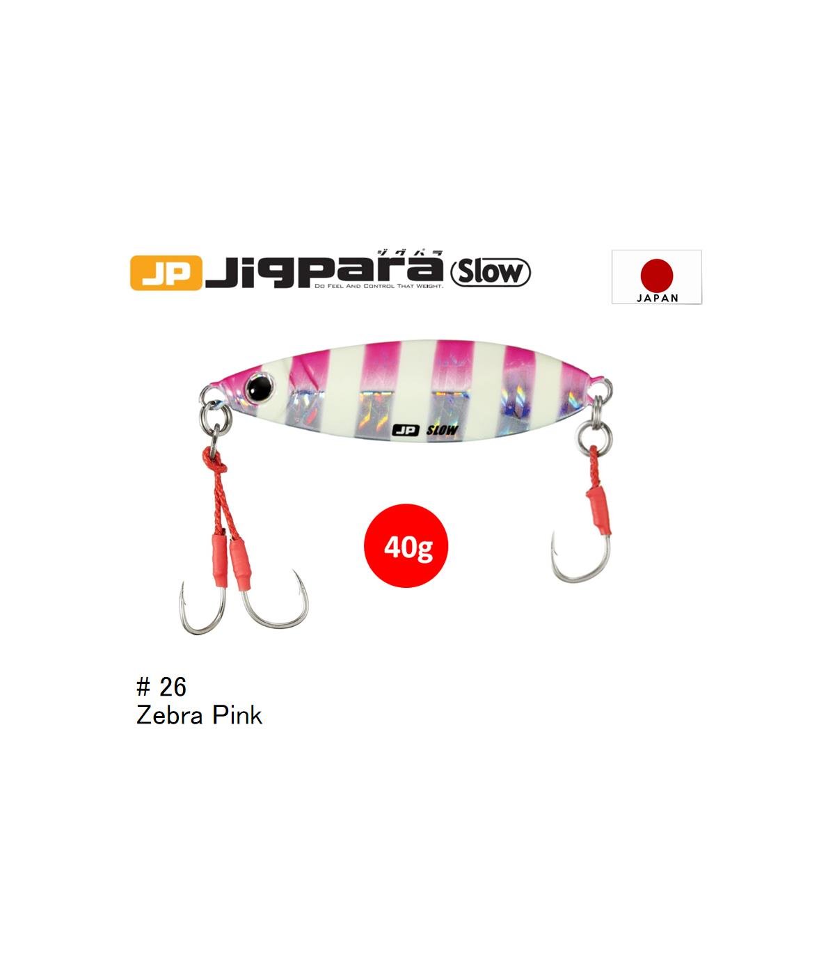 MC Major Craft Jigpara Slow JPSlow-40 Metal Jig Yem 40 gr #Zebra Pink 26MAJOR CRAFT