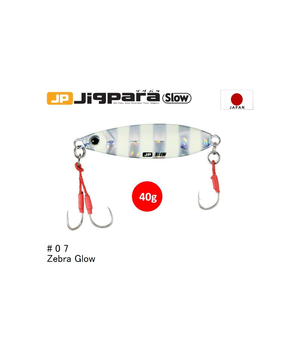 MC Major Craft Jigpara Slow JPSlow-40 Metal Jig Yem 40 gr #Zebra Glow 07MAJOR CRAFT