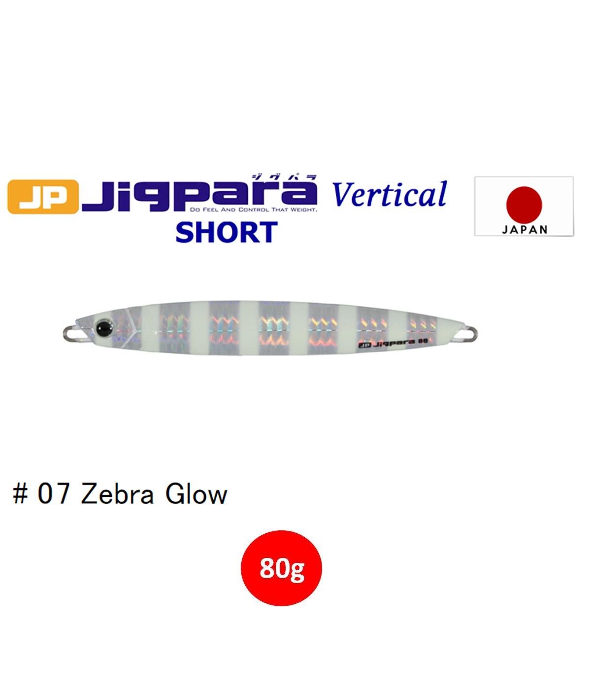 MC Major Craft Jigpara Vertical Short JPV-80 Metal Jig Yem 80 gr #Zebra Glow 07MAJOR CRAFT
