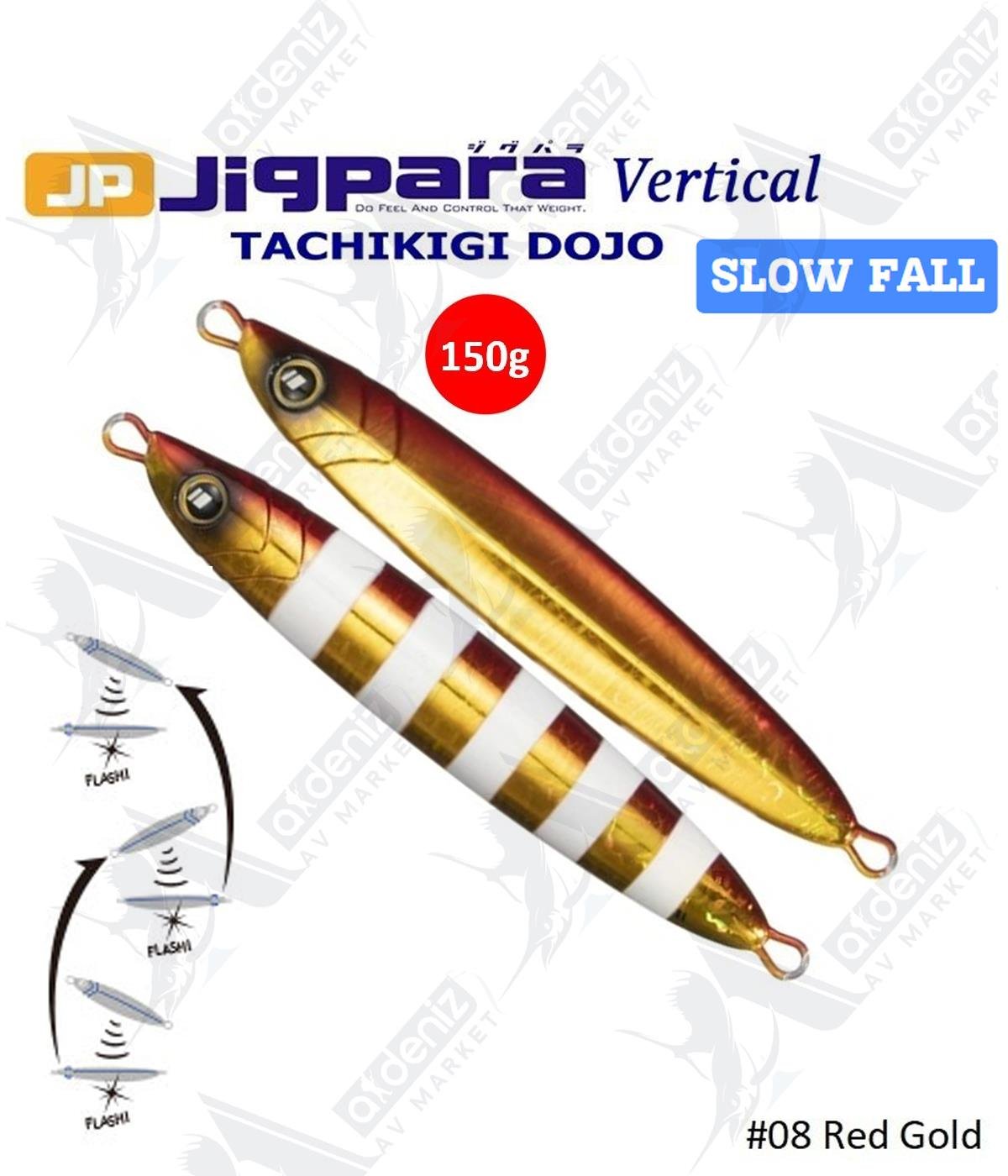 MC Major Craft Jigpara Vertical Tachikigi Dojo Slow TJD-SLOW-150 gr Jig Yem #Red Gold 008MAJOR CRAFT