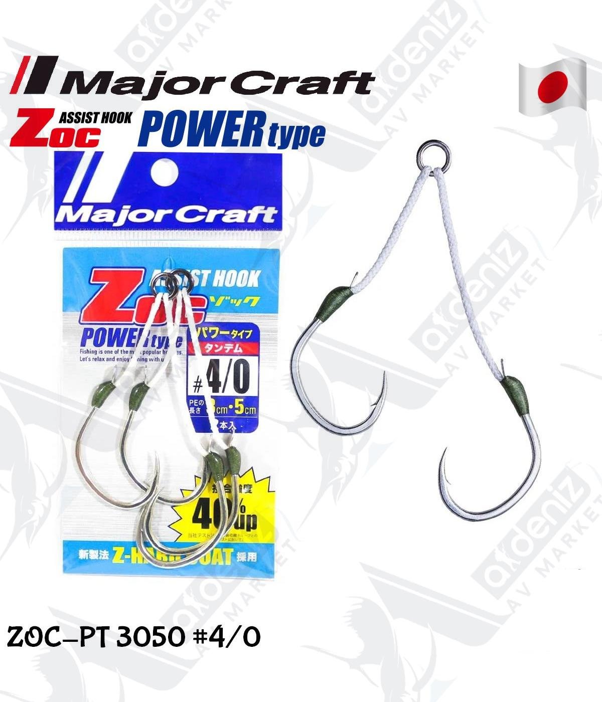 MC Major Craft ZOC-PT-3050 Power Type Çiftli Asist İğne #4/0MAJOR CRAFT