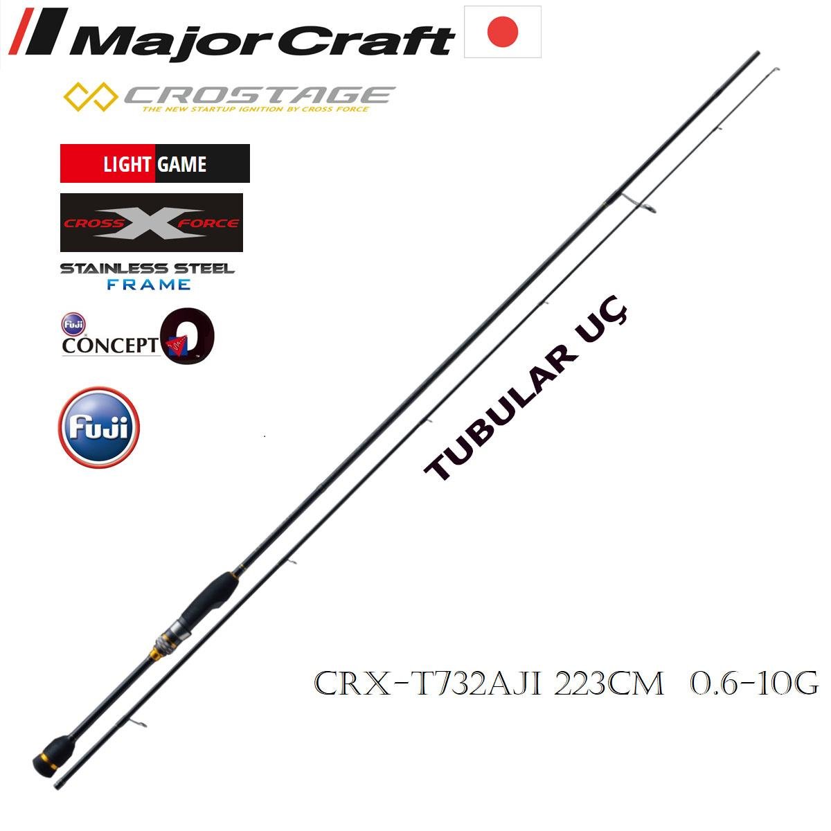 MC New Crostage CRX-T732AJI Tubular 223cm 0.6-10 gr LRF Aji KamışıMAJOR CRAFT