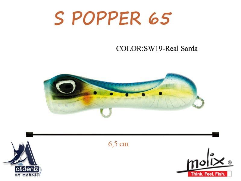 Molix S Popper 65 8,5 Gr 6,5 Cm #SW19 Real Sarda