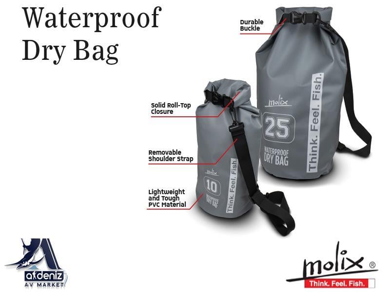 Molix Waterproof Dry Bag Suya Dayanıklı Çanta Size:25 Lt.