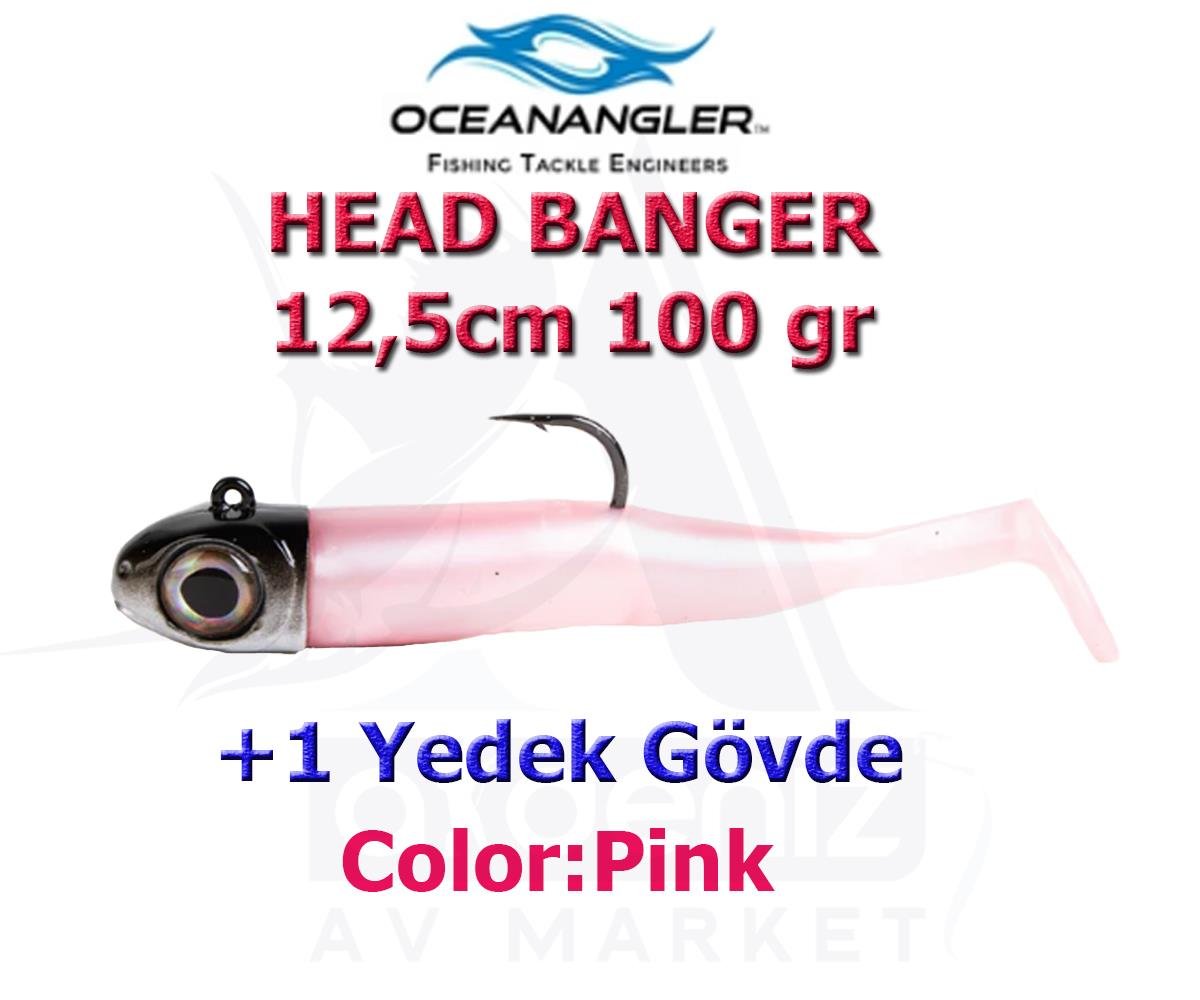 Ocean Angler Head Banger 125mm 100gr Combo +1 Yedek Gövde #PinkOCEAN ANGLER