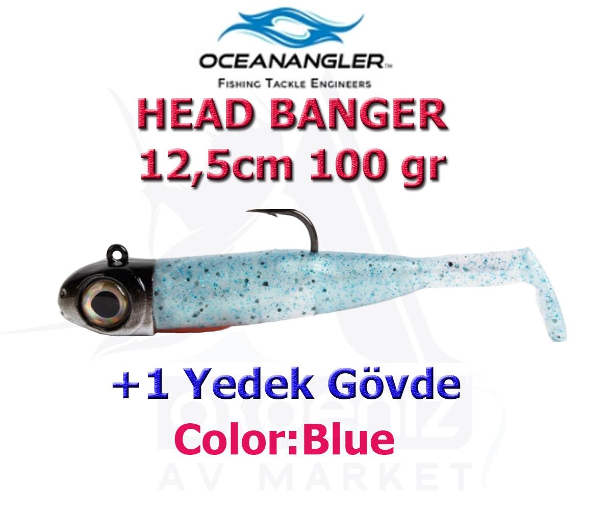Ocean Angler Head Banger 125mm 100gr Combo +1 Yedek Gövde #BlueOCEAN ANGLER