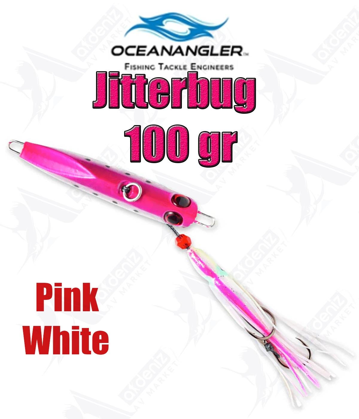 Ocean Angler Jitterbug 100 Gr İnchiku Jig Suni Yem #Pink/WhiteOCEAN ANGLER