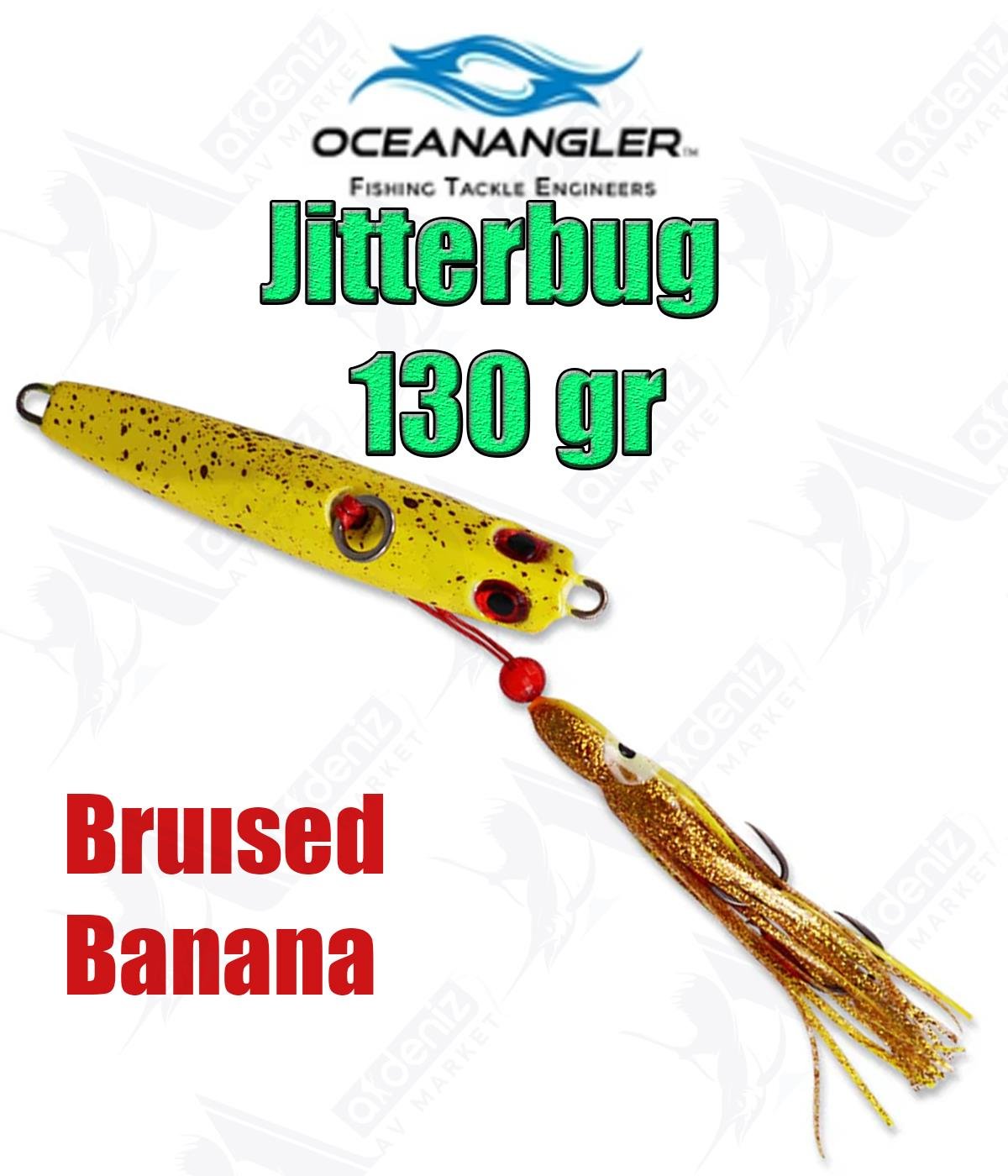 Ocean Angler Jitterbug 130 Gr İnchiku Jig Suni Yem #Bruised/BananaOCEAN ANGLER