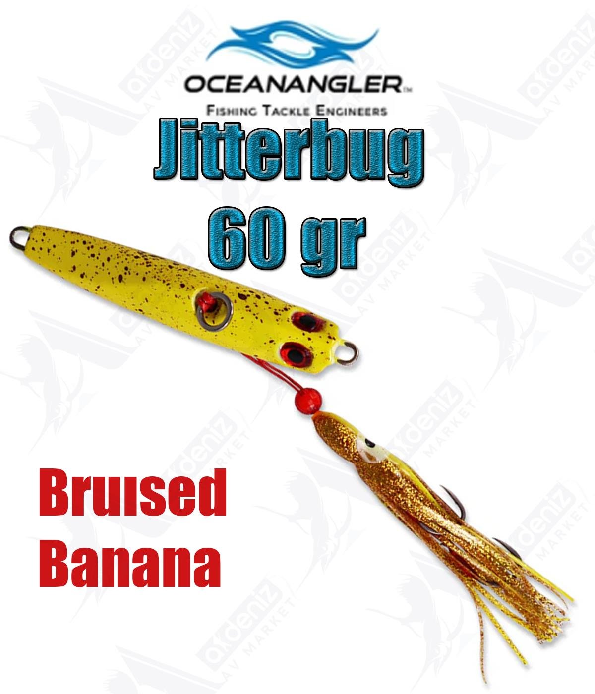 Ocean Angler Jitterbug 60 Gr İnchiku Jig Suni Yem #Bruised/BananaOCEAN ANGLER