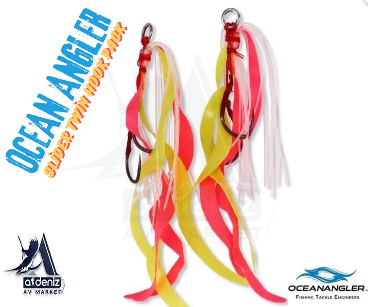 Ocean Angler Slider Twin Hook Pack (Curly and Straight) #Rasta ManOCEAN ANGLER