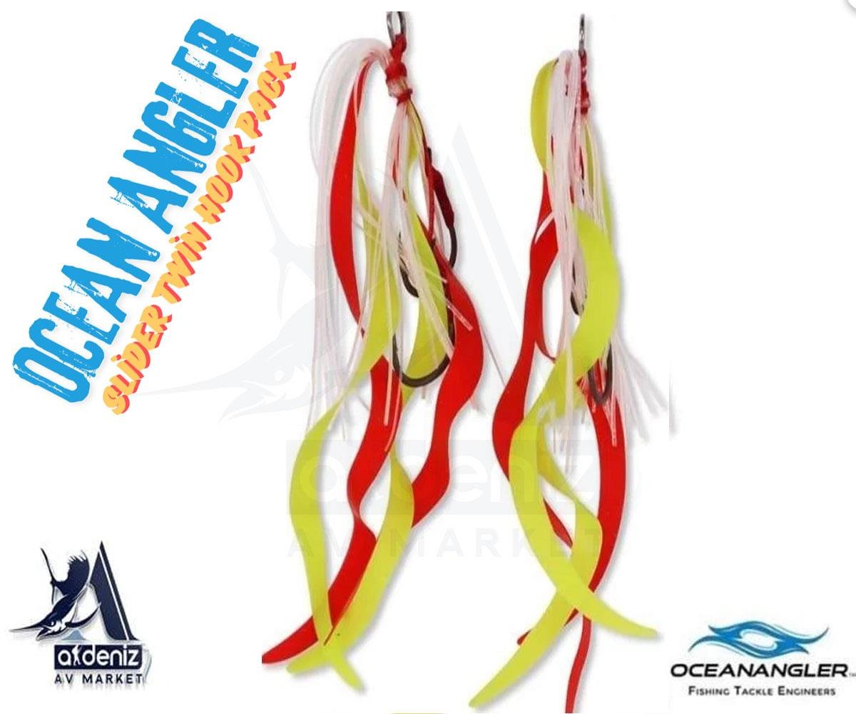 Ocean Angler Slider Twin Hook Pack (Curly and Straight) #Nuked ChickenOCEAN ANGLER
