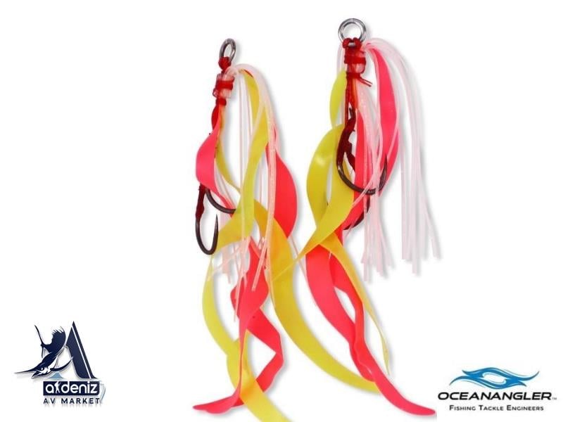Ocean Angler Slider Twin Hook Pack (Curly and Straight) #Rasta Man