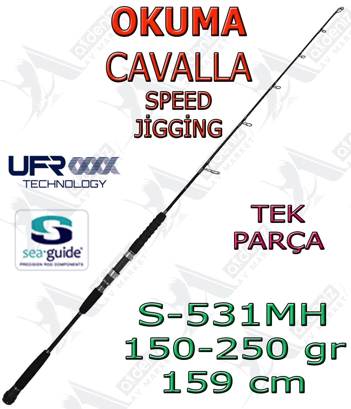 OKUMA Cavalla Speed Jigging Spin 159cm MH 150-250GR 1 Parça Spin KamışıOKUMA