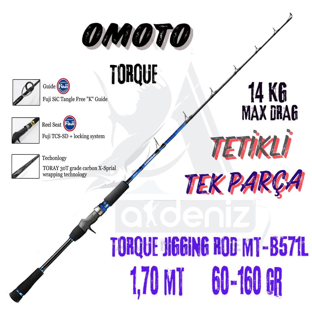 Omoto Monster Torque Jigging Rod MT-B571L 60-160 Gr 170 cm  1 Parça (Tetikli) Jig KamışıOMOTO