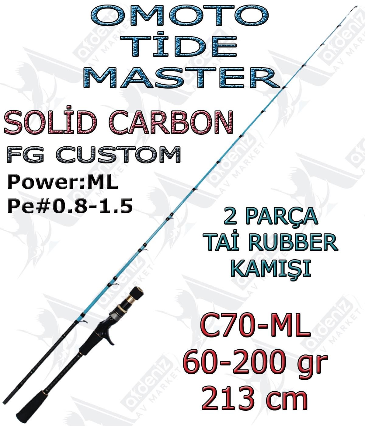 Omoto Tıde Master FG Custom C70ML Tai Rubber Kamışı (2 Parça) 60-200gr 213cmOMOTO