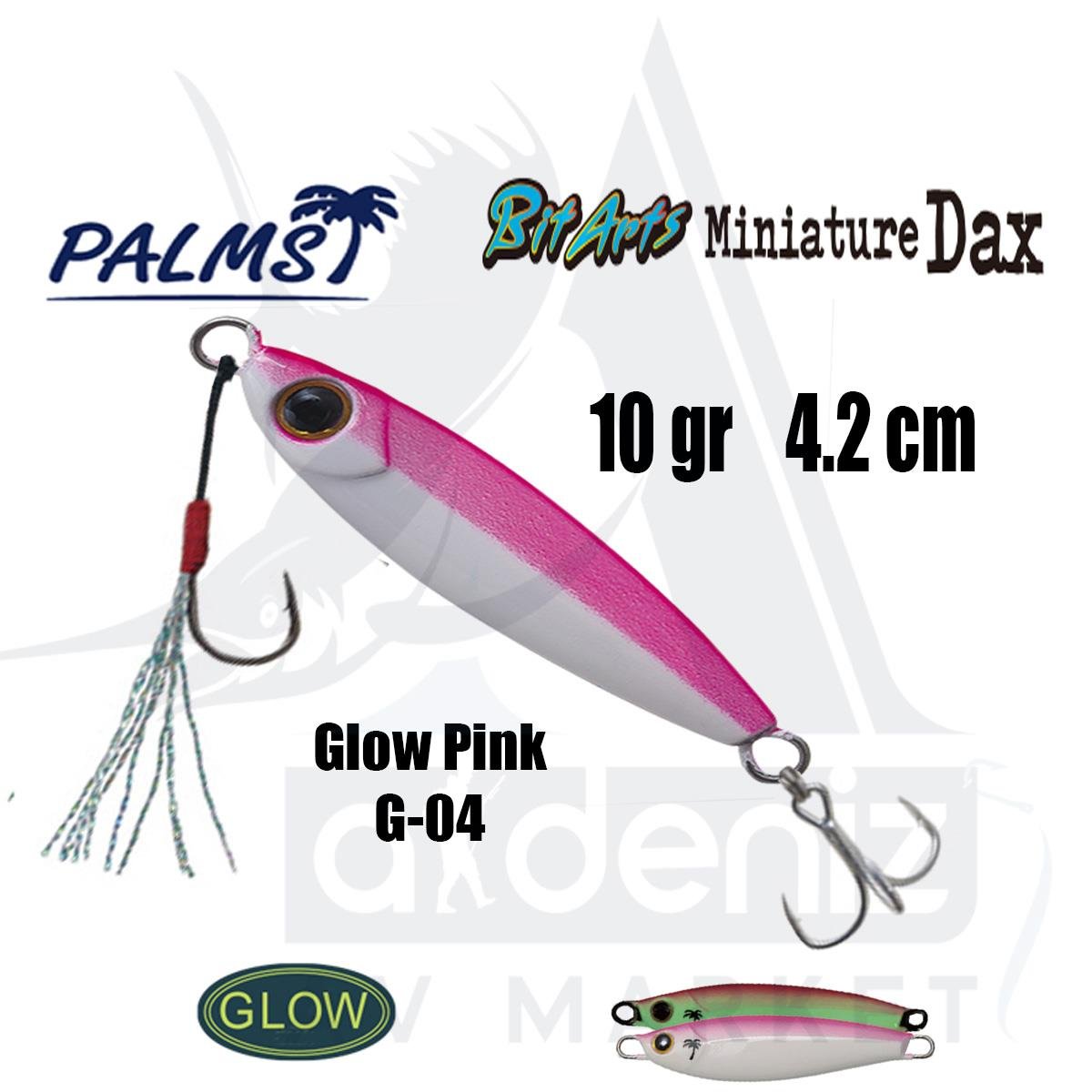 PALMS Bit Arts Miniature Dax 10gr 4.2cm Jig Yem Color: G-04 Glow PinkPALMS