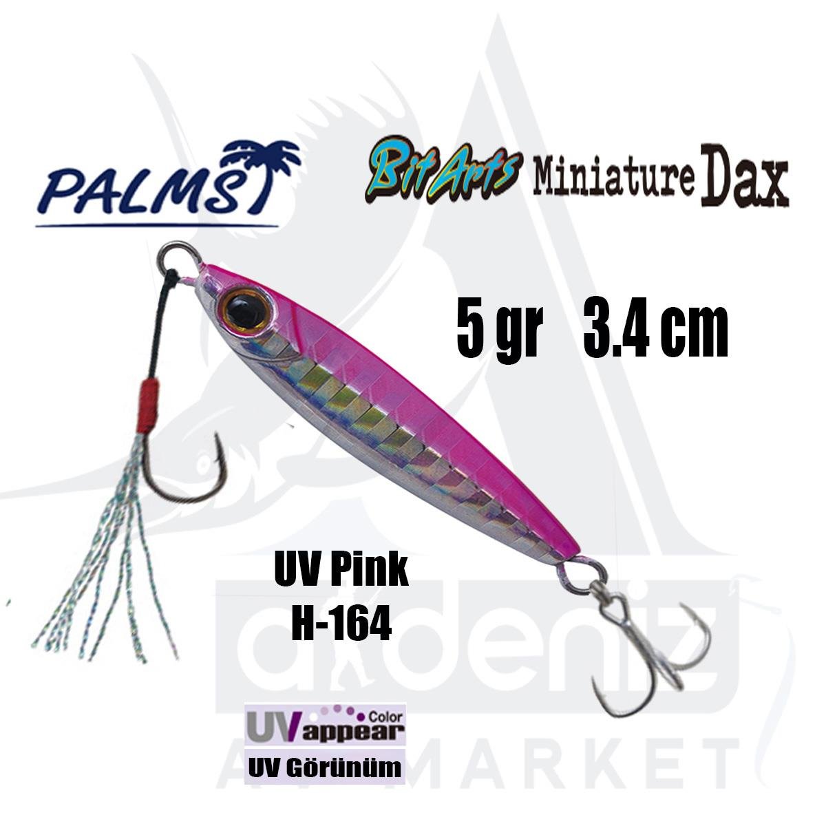 PALMS Bit Arts Miniature Dax 5gr 3.4cm Jig Yem Color: H-164 UV PinkPALMS