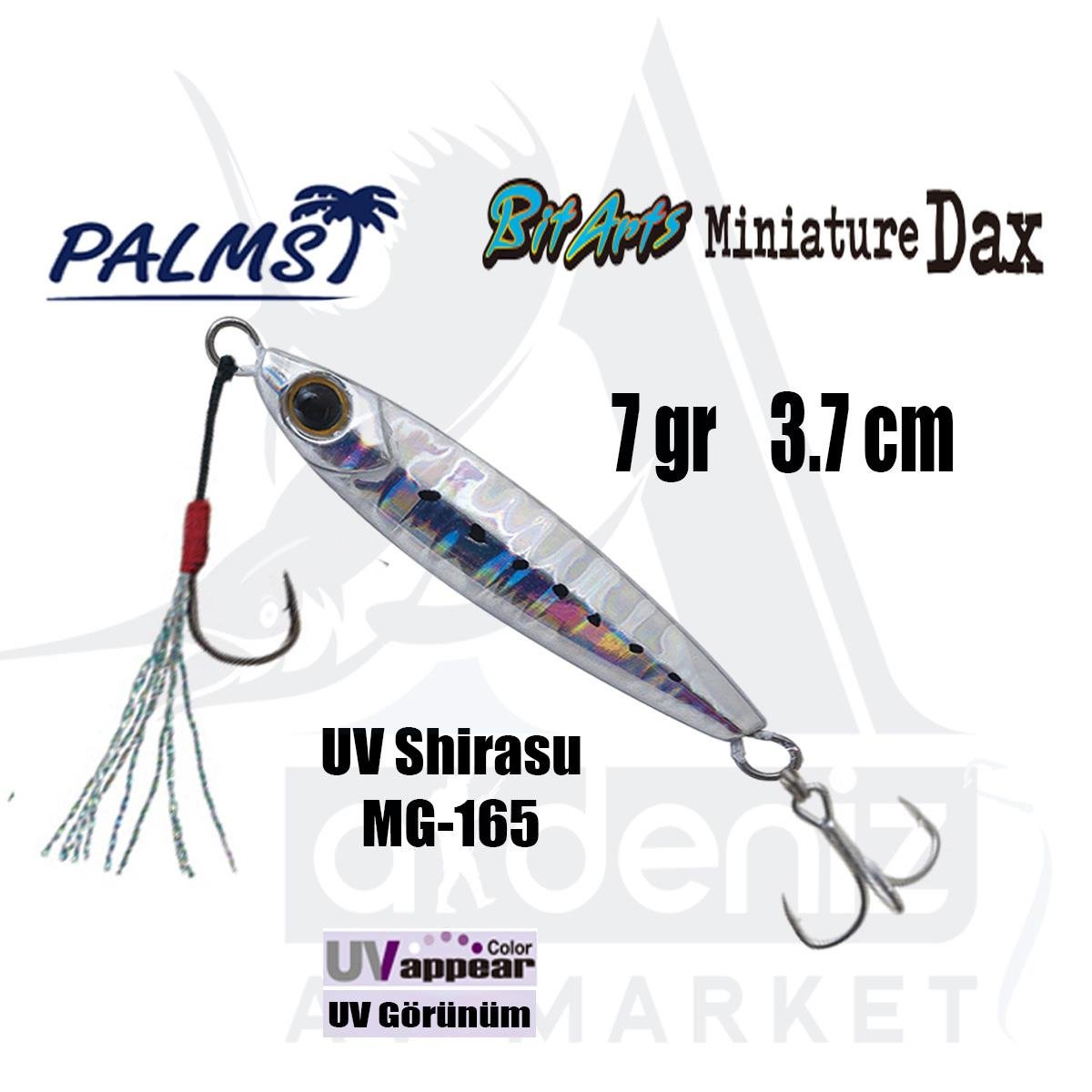PALMS Bit Arts Miniature Dax 7gr 3.7cm Jig Yem Color: MG-165 UV ShirasuPALMS