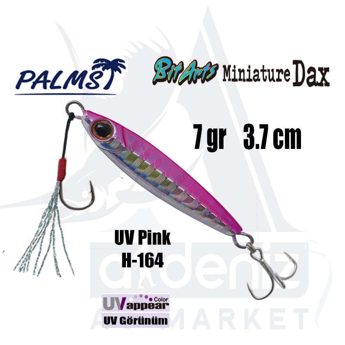 PALMS Bit Arts Miniature Dax 7gr 3.7cm Jig Yem Color: H-164 UV PinkPALMS