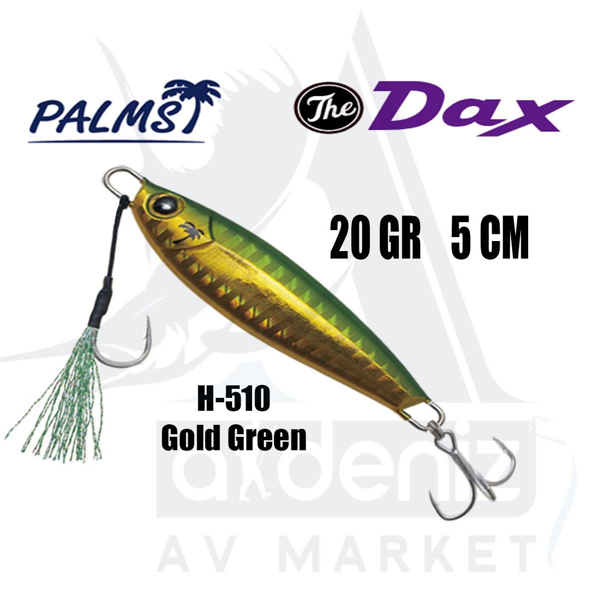 PALMS The Dax 20gr 5cm Jig Yem Color:H-510 Gold GreenPALMS