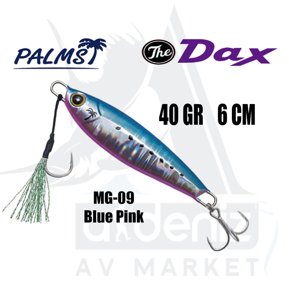 PALMS The Dax 40gr 6cm Jig Yem Color:MG-09 Blue PinkPALMS