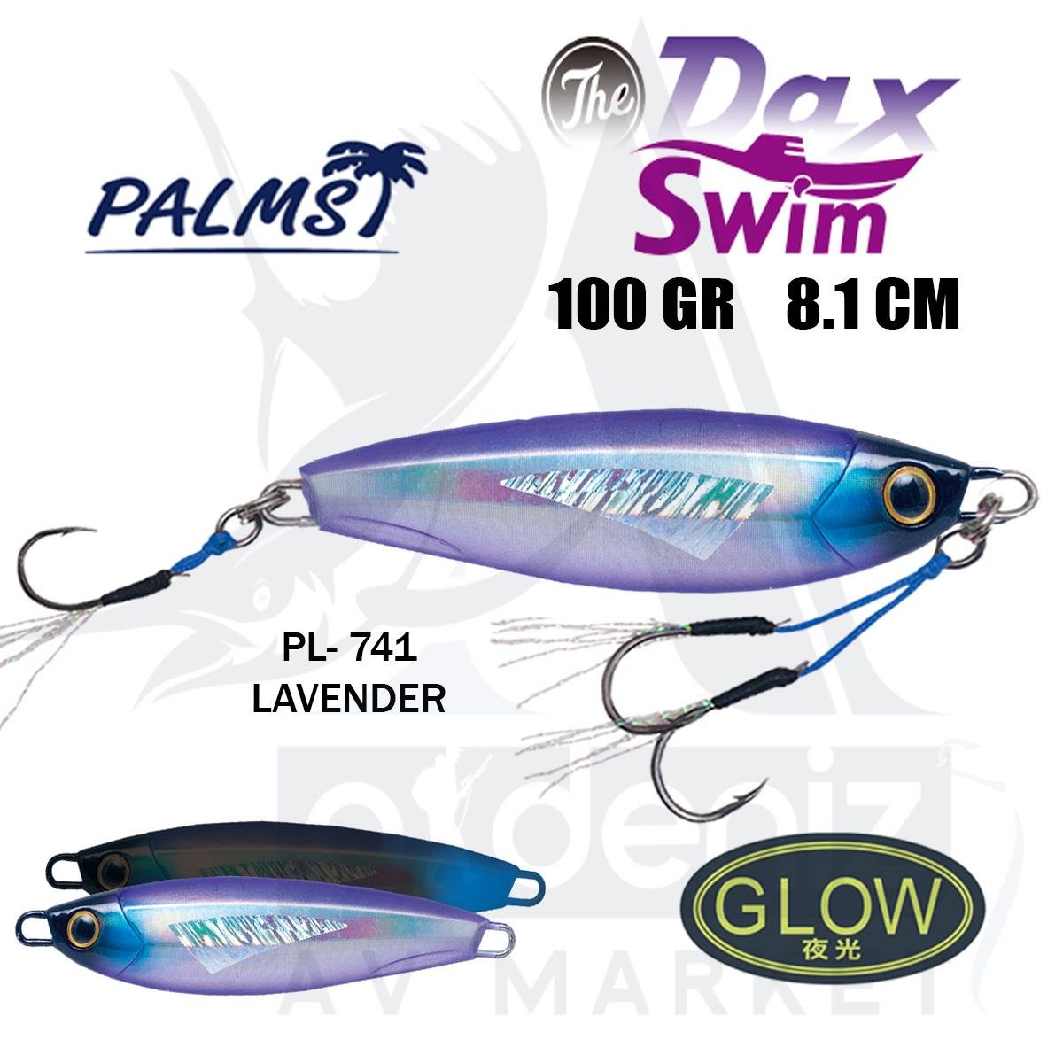 PALMS The Dax Swim 100gr 8.1cm Jig Yem Color:PL-741 LAVENDERPALMS