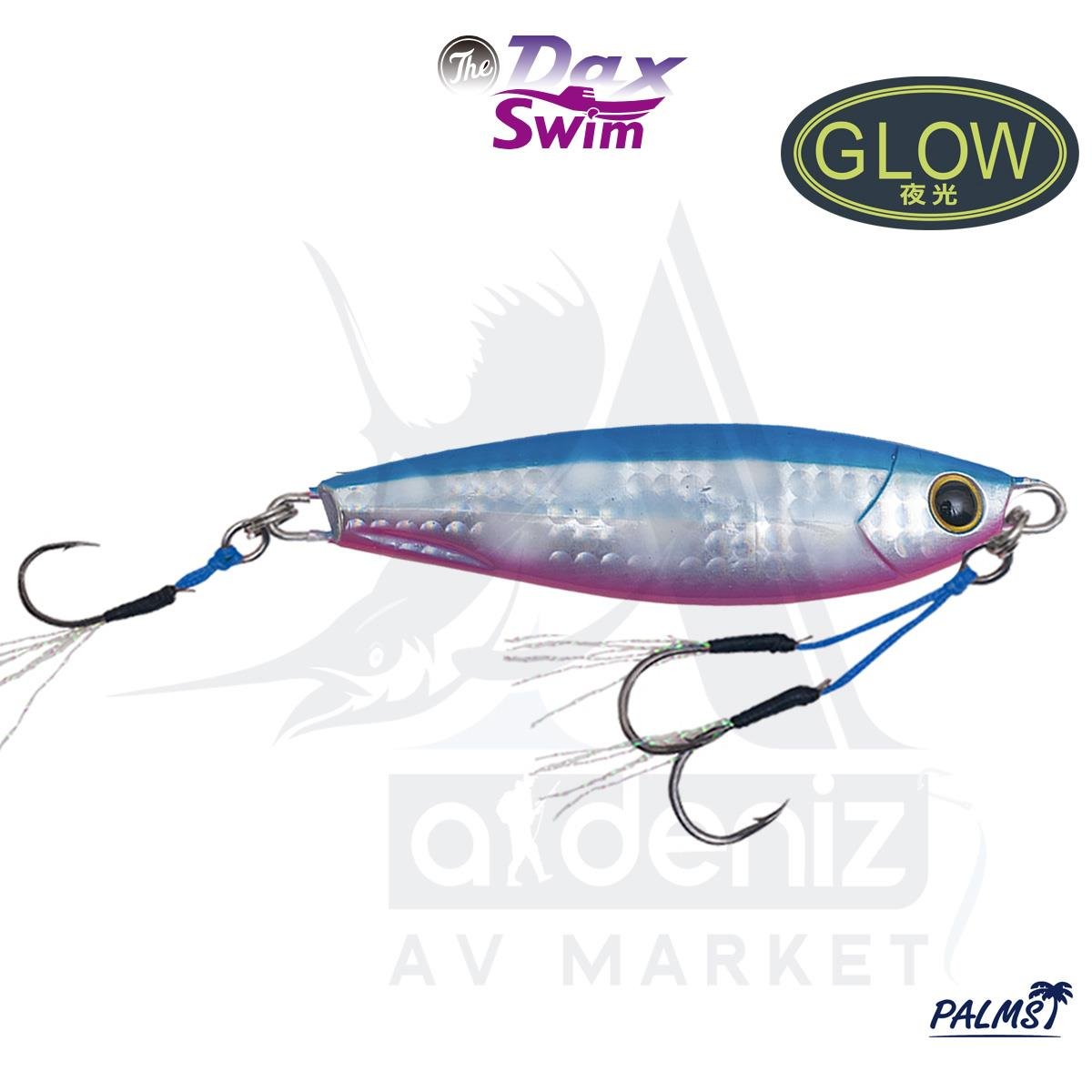 PALMS The Dax Swim 80gr 7.6cm Jig Yem Color:RZ-292 SPOT GLOW BLUE PİNKPALMS