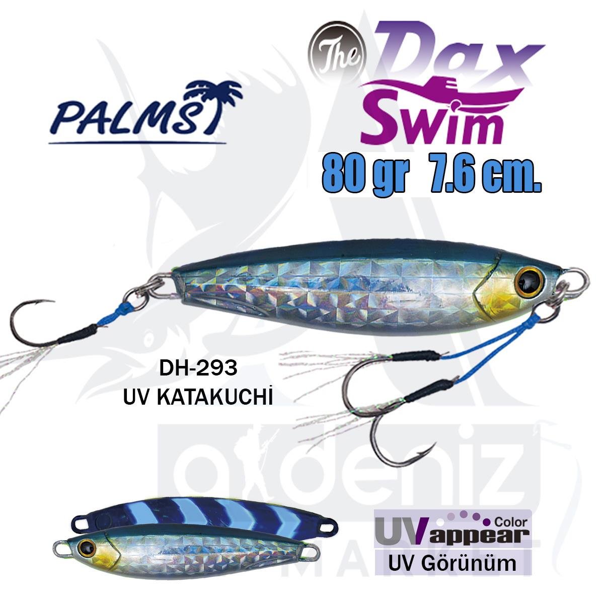 PALMS The Dax Swim 80gr 7.6cm Jig Yem Color:DH-293 UV KATAKUCHIPALMS