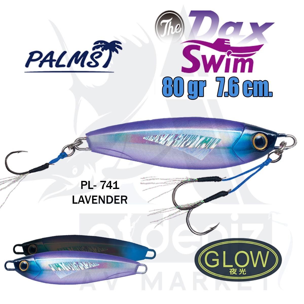 PALMS The Dax Swim 80gr 7.6cm Jig Yem Color:PL-741 LAVENDERPALMS