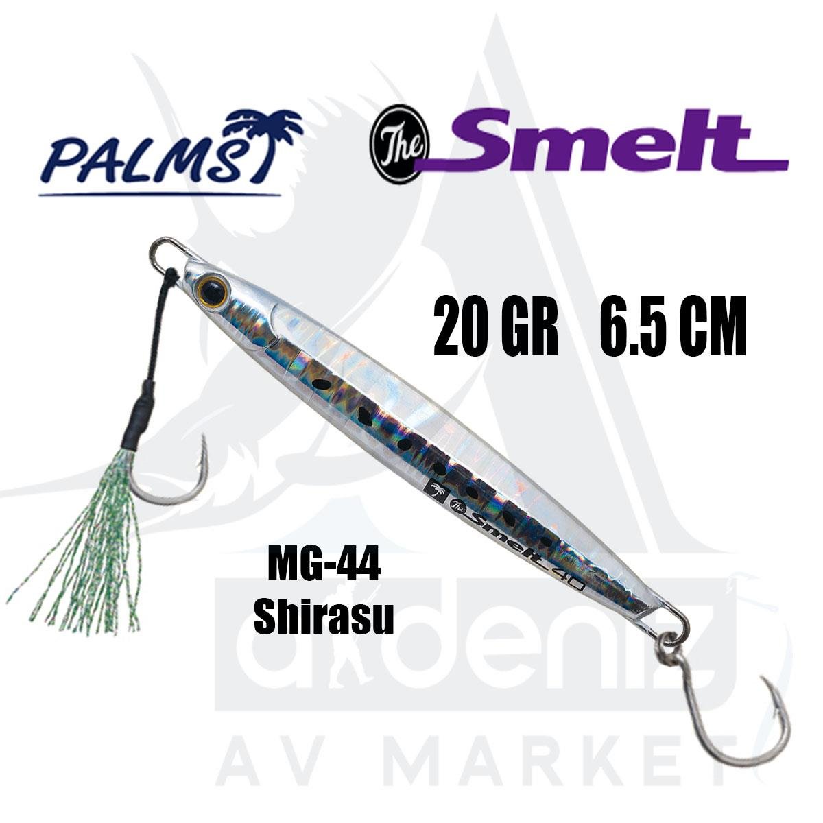 PALMS The Smelt Jig 20gr 6.5cm Jig Yem Color: MG-44 ShirasuPALMS