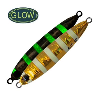 PALMS Zetz Slow Blatt Cast Slim Jig 30gr 7cm Jig Yem Color: MG-547 Zebra GoldPALMS