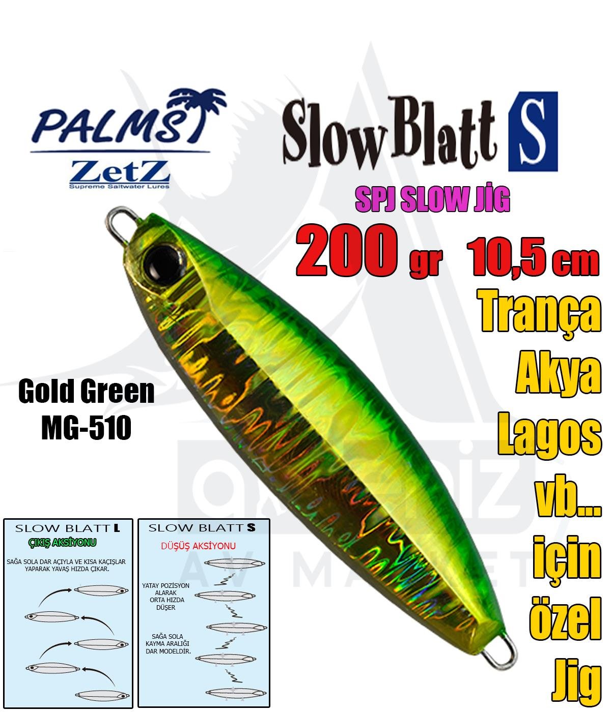 PALMS Zetz Slow Blatt S Jig 200gr 10,5cm MG-510PALMS